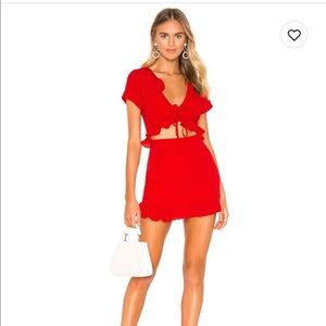 Mia ruffle tie dress